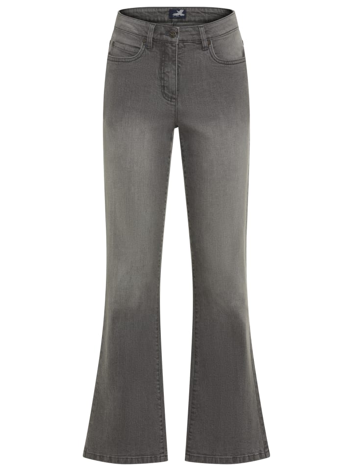 Bootcut-Jeans in dunkel grau used