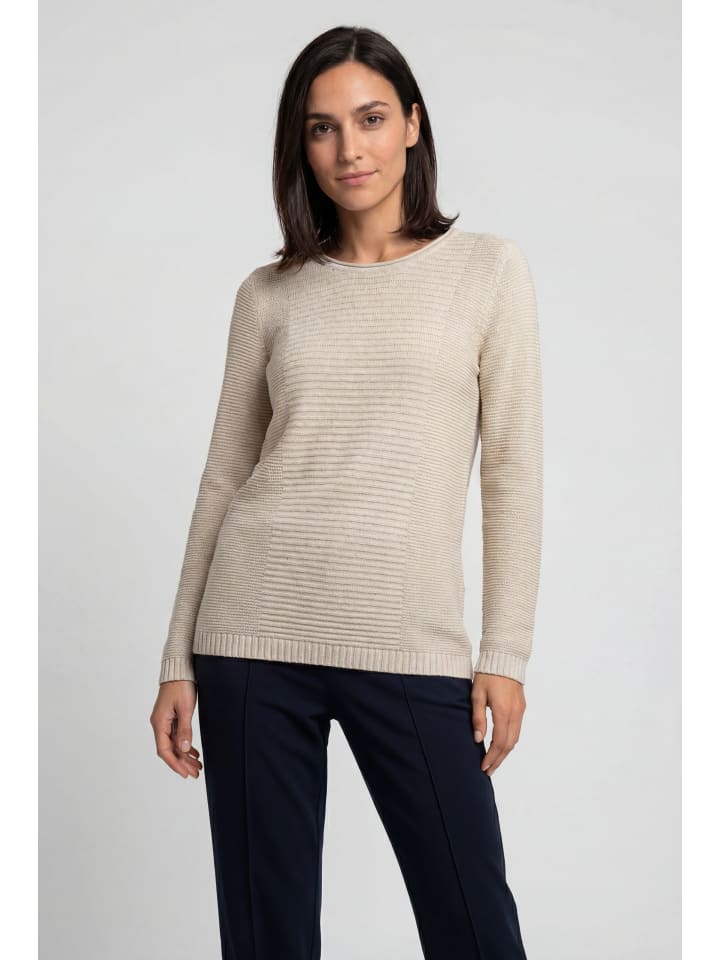 Strickpullover in Almond Beige Melange