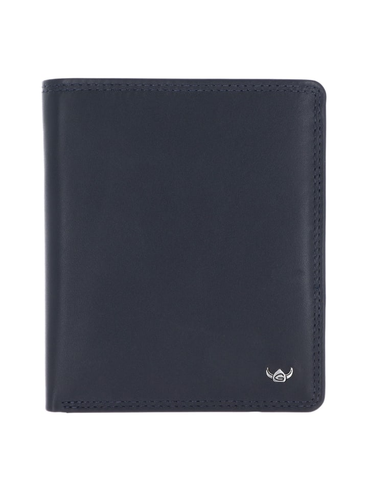 Polo Geldbörse RFID Schutz Leder 13 cm marineblau