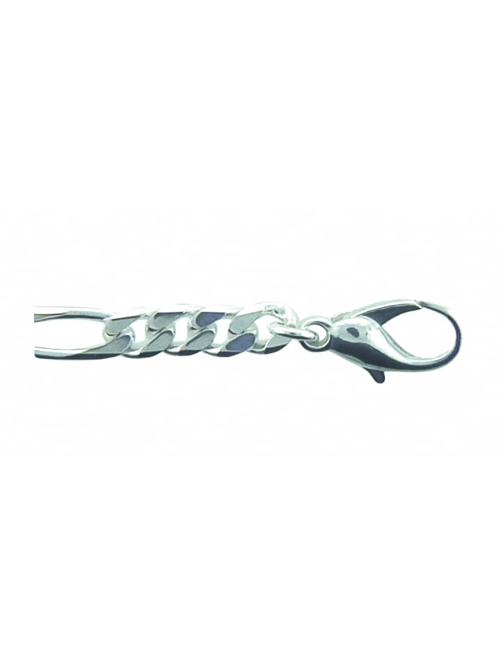 Damen 925 Silber Figaro Armband 19 cm Ø 5,1 mm in silber