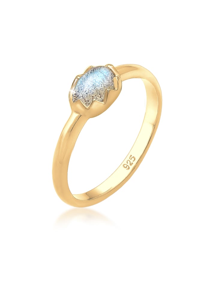 Ring 925 Sterling Silber Verlobungsring in Gold