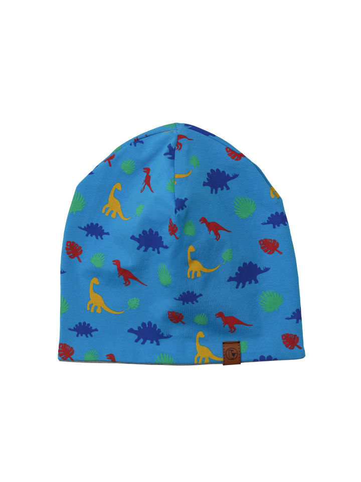 Kinder Beanie "Dino" in türkis