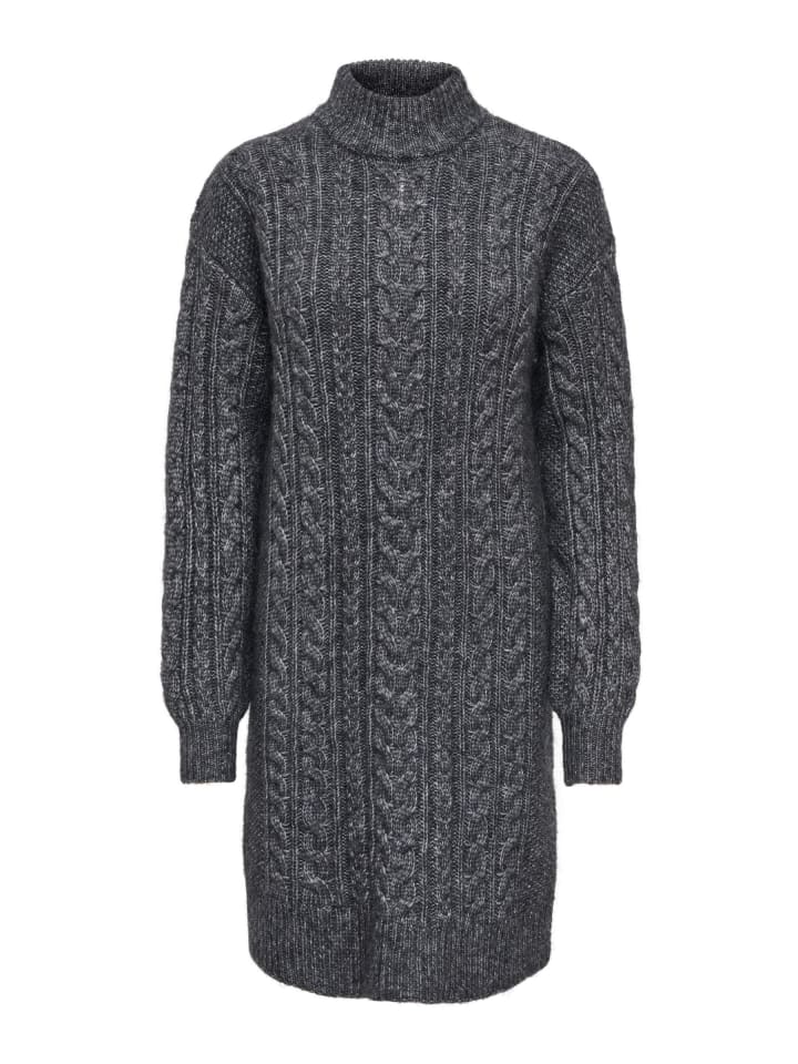 Strickkleid in Dark Grey Melange