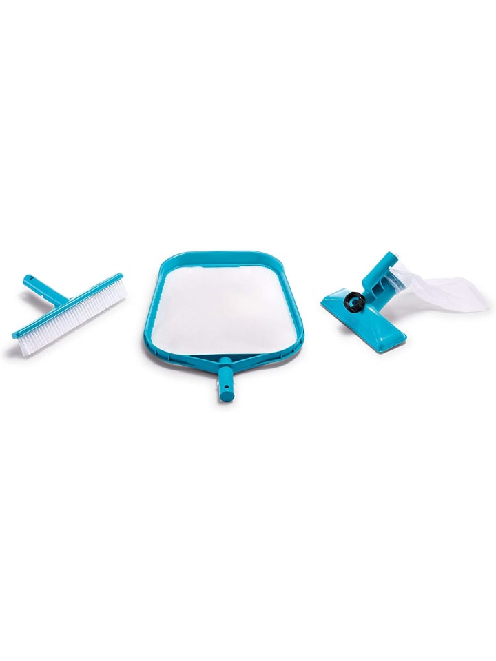 Reinigungs-Set »Basic« (Laubkescher, Beckenbürste, Bodensauger) in blau