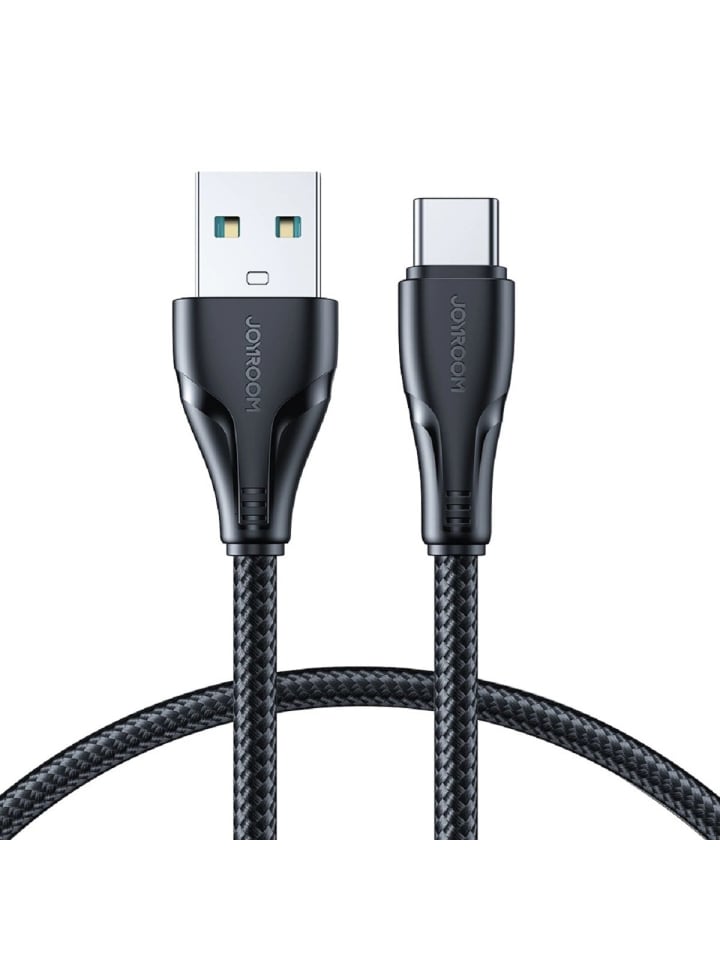 Joyroom USB zu Type-C Handykabel – 3 A, 1,2 m, Schnellladekabel in Schwarz