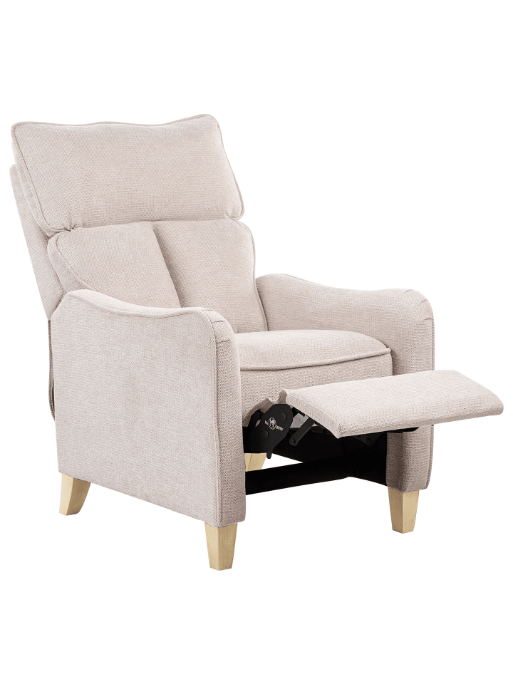 Fernsehsessel ROYSTON in Beige/Braun - (W) 69 x (H) 109 x (L) 88 cm