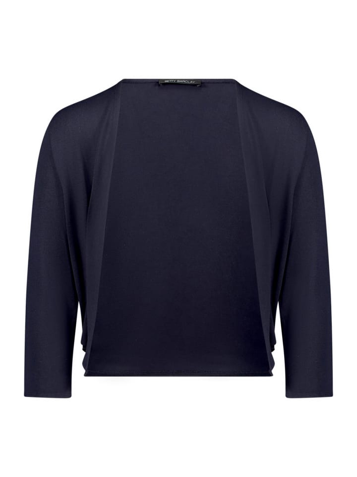 Bolero-Jacke mit 3/4 Arm in dunkelblau