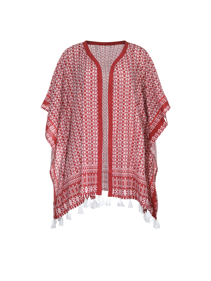 Bluse in weiss/rot
