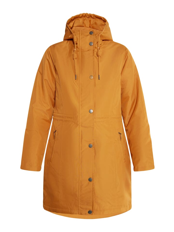Damen Wattierter Kurzmantel in CURRY