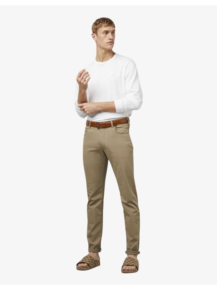 Baumwollhose M5 Slim in braun