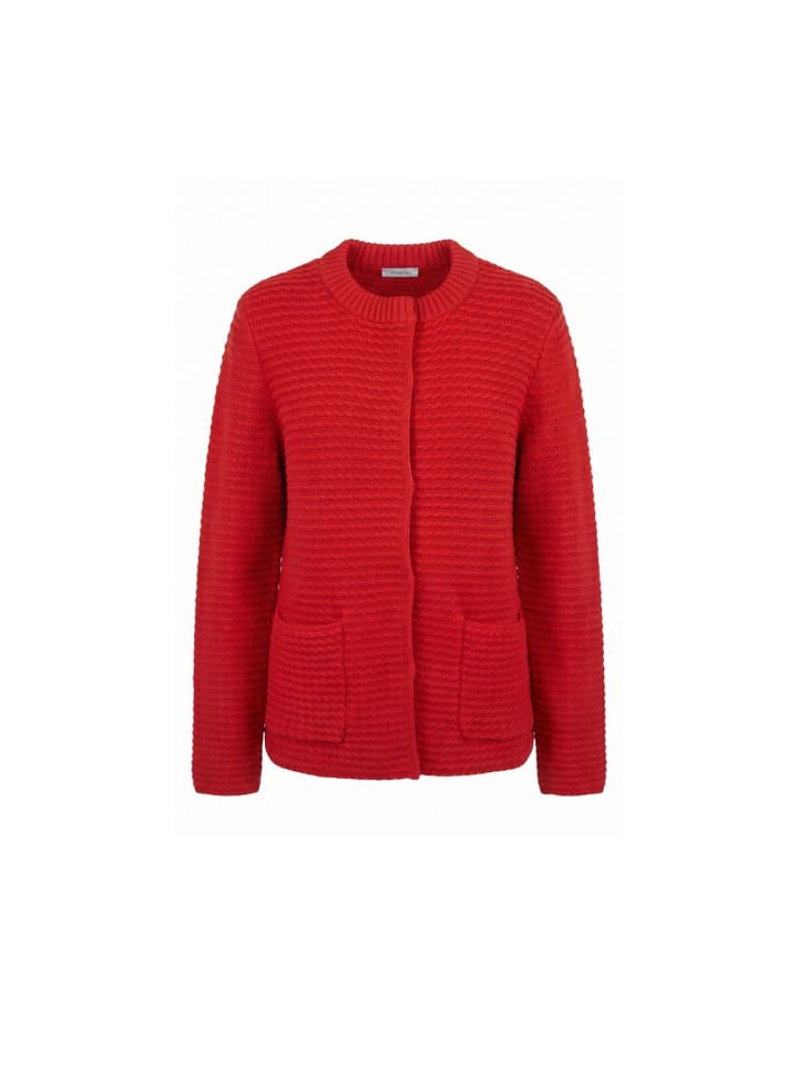 Rot Baumwolle Damen Strickjacke