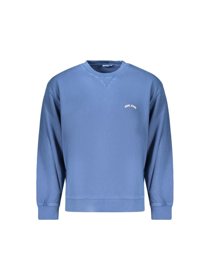 Blau Baumwolle Herren Sweatshirt