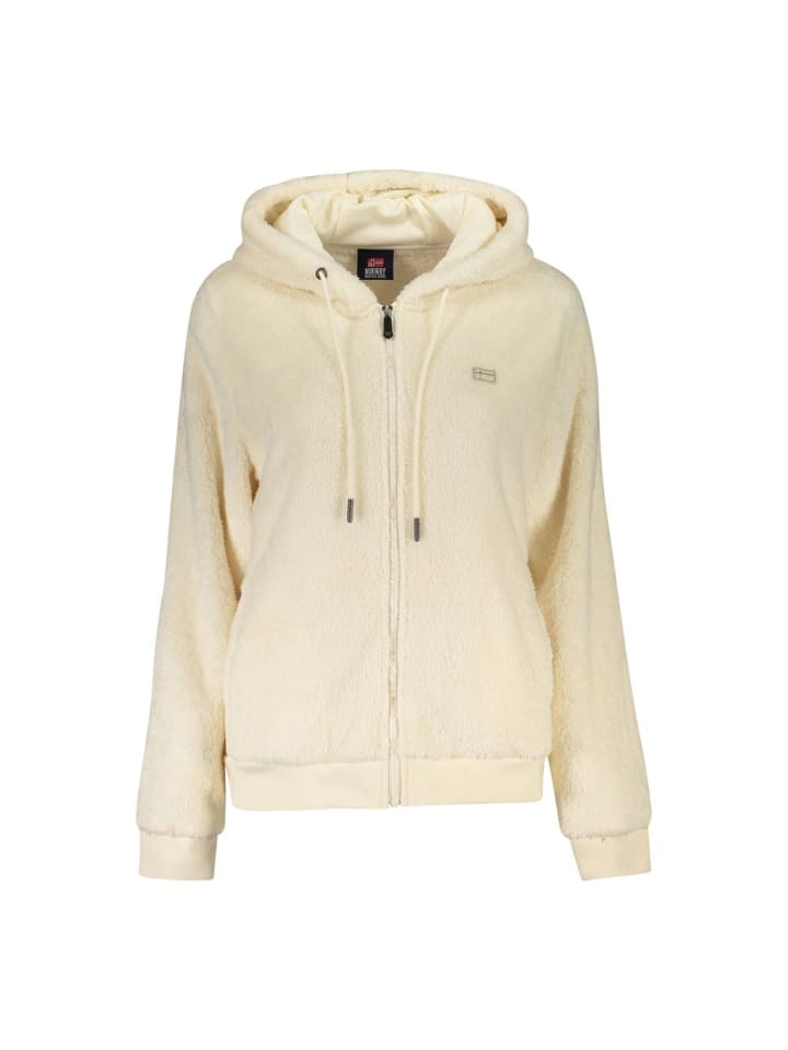 Weiß Polyester Damen Jacke