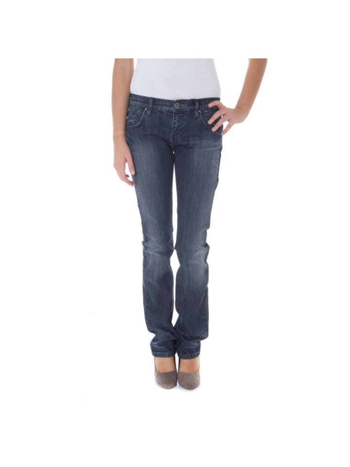 Blau Baumwolle Damen Jeans