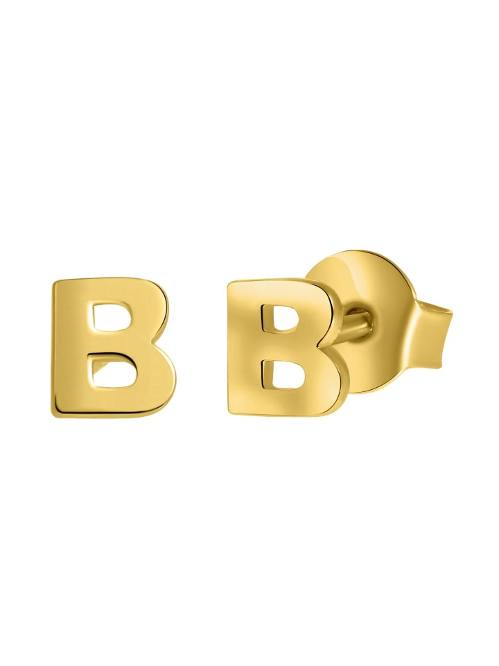 585 Gold Ohrringe "Buchstabe B" Buchstabe