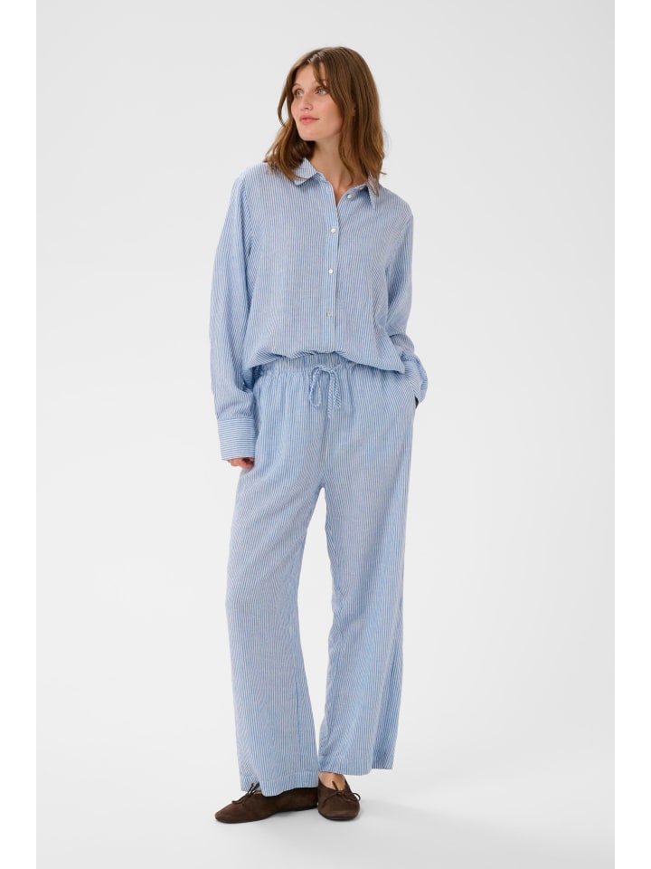 Casual Hose SLAria Casual fit in Regatta and White Stripe