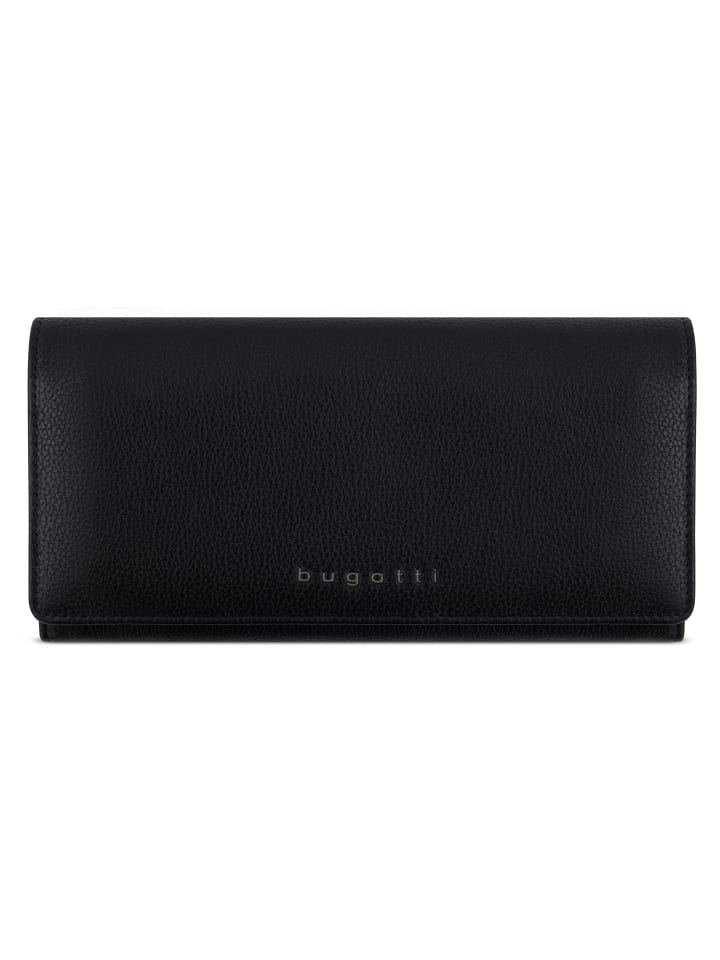 Mira Geldbörse RFID Schutz Leder 19 cm schwarz