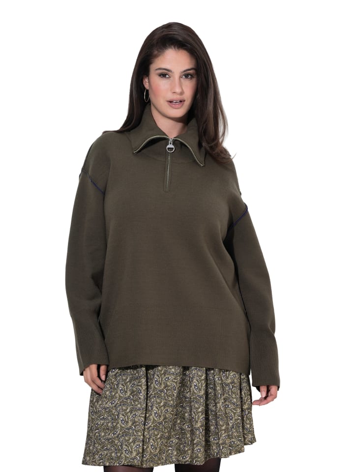 Pullover in dunkel khaki