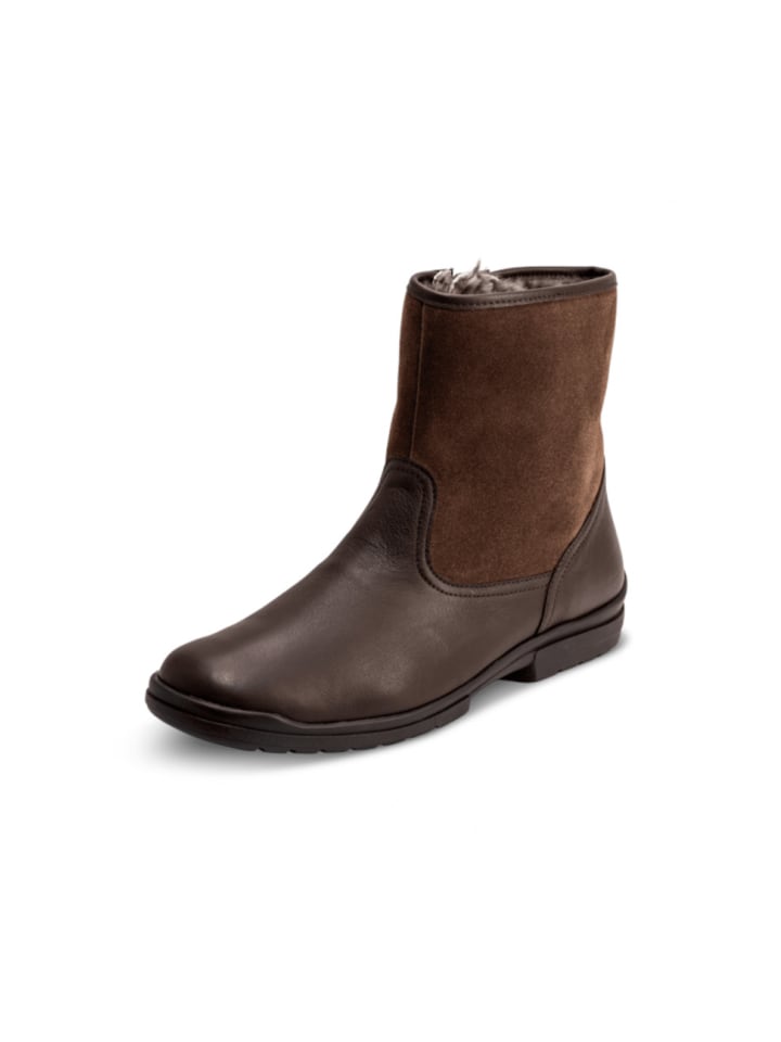 Softnappaleder Stiefeletten in schoko