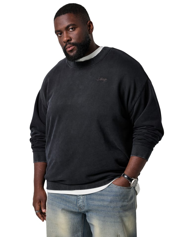 Sweatshirt in schwarz