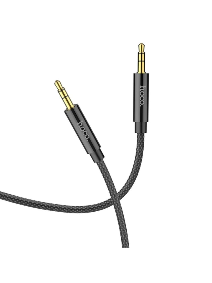 AUX -Kabel Klinke 3,5 mm auf Klinke 3,5 mm in Schwarz 2m Audiokabel in Schwarz