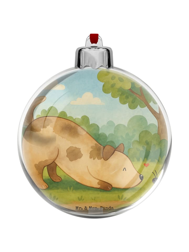 Weihnachtskugel Hund Marienkäfer Design ohne Sp... in Weiß