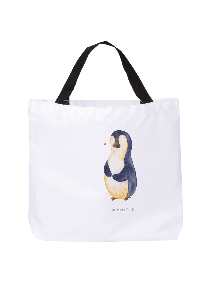 Damen Shopper Pinguin Diät ohne Spruch in Weiß