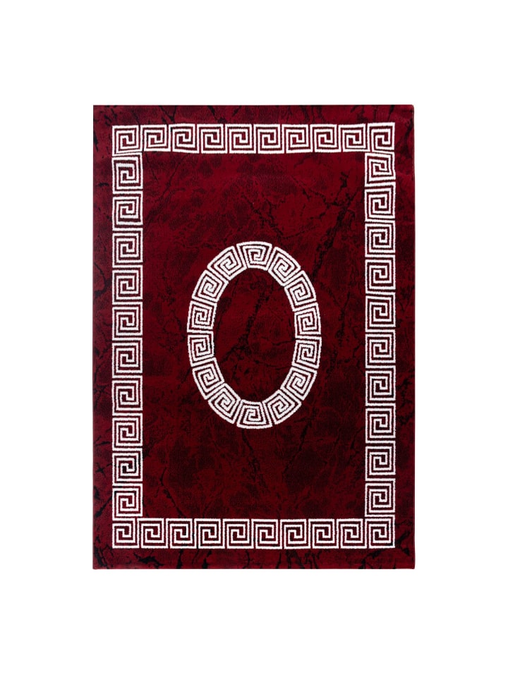 Kurzflor Teppich Pago in Rot