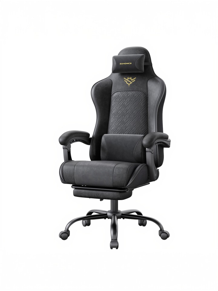 Gaming-Stuhl Cathy in Tintenschwarz - (B)64 x (H)133 x (T)66 cm