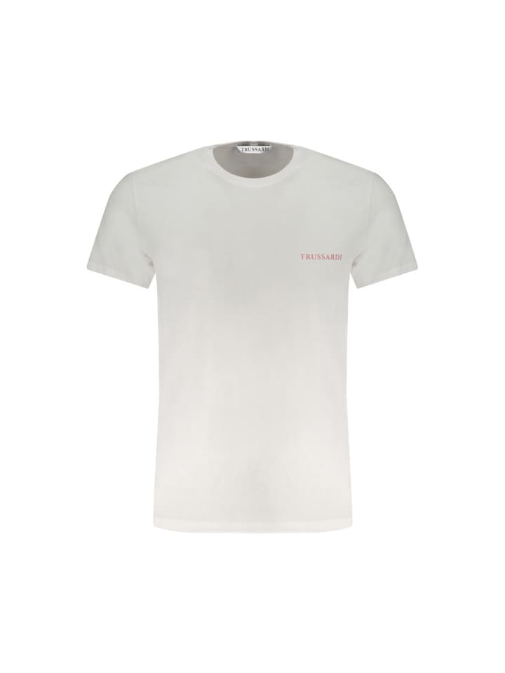 Weiß Baumwolle Herren T-Shirt