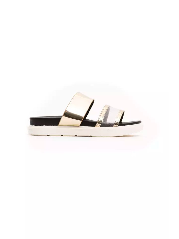 Gold Polyethylen Damen Sandale