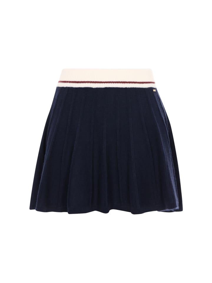 Women Skirt in navy offwhite wine red
