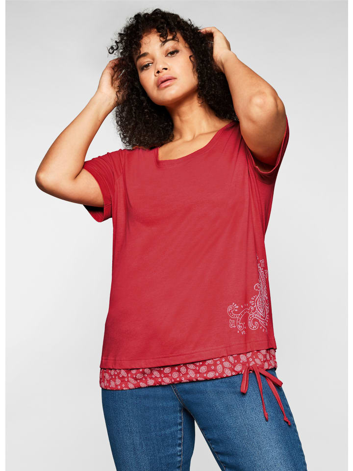 T-Shirt in mohnrot