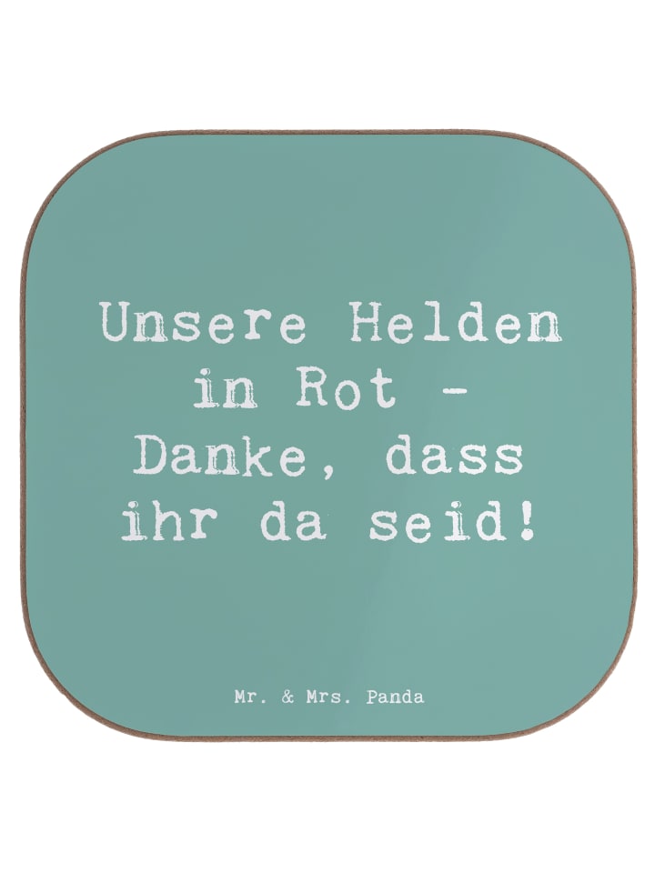 gläseruntersetzer Spruch Feuerwehrmann Helden m... in Meeresbrise