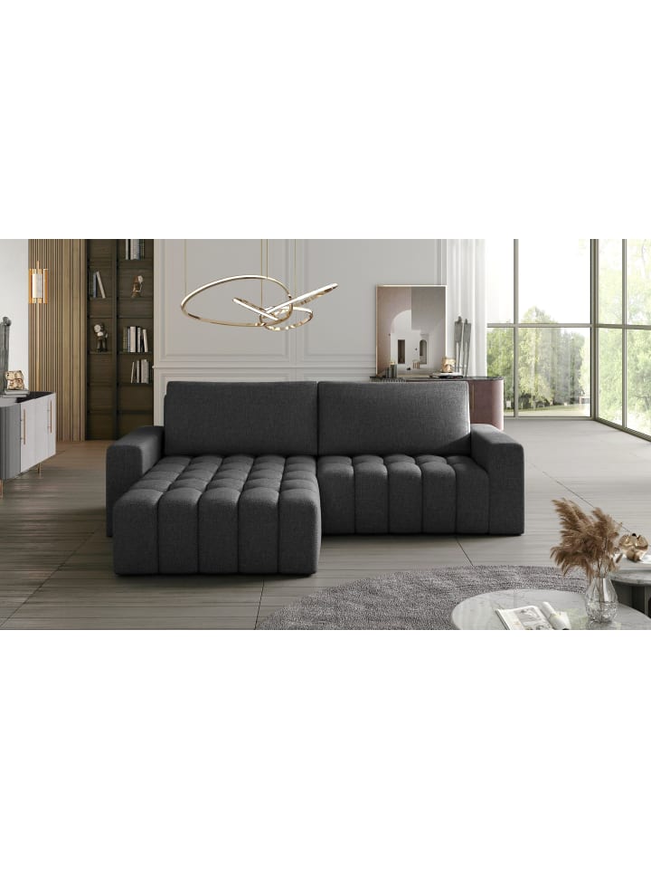 Bonita Recamiere Links in Anthrazit -  (L) 175 x (B) 250 x (H) 92 cm