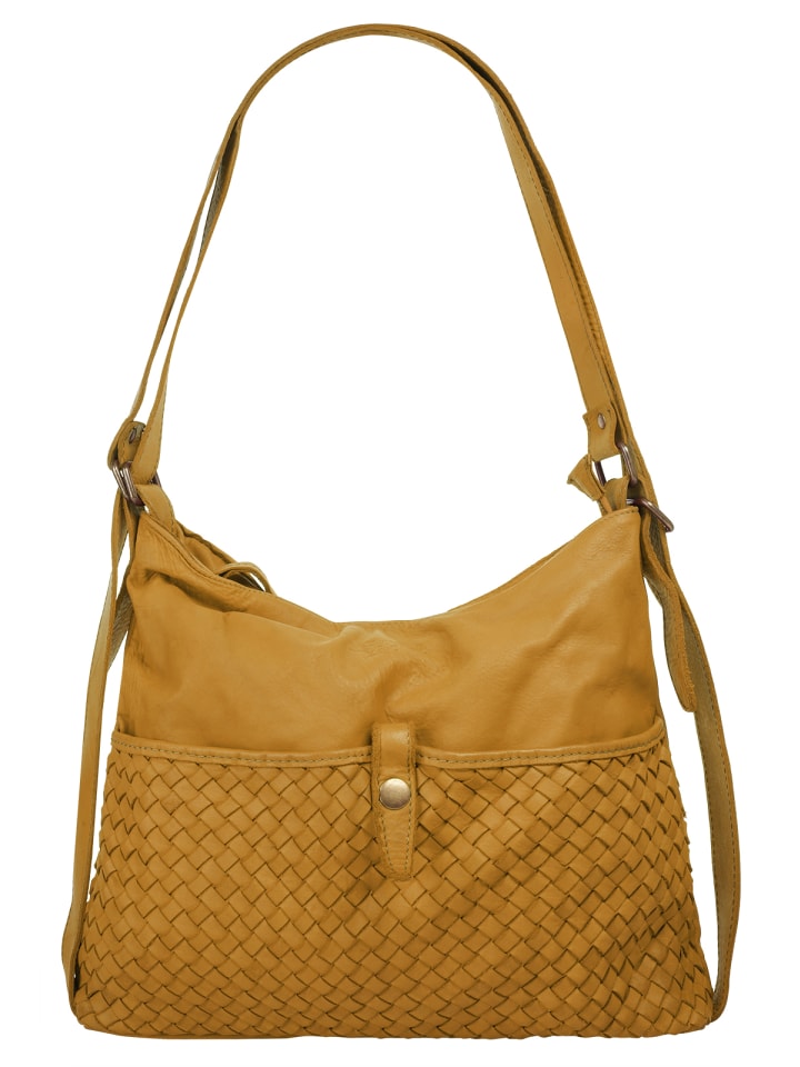 Shopper echt Leder in gelb