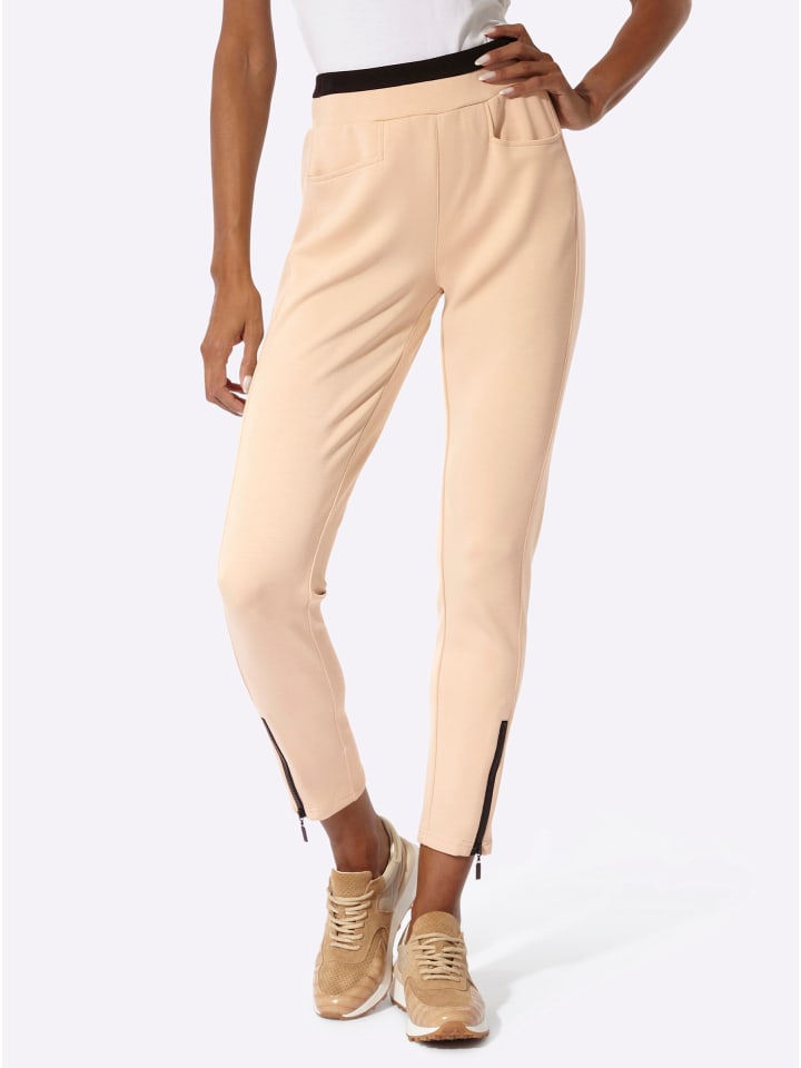 Modal-Mix-Jersey-Hose in sand
