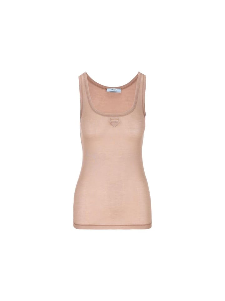 Mehrfarbig Seide Tank Tops