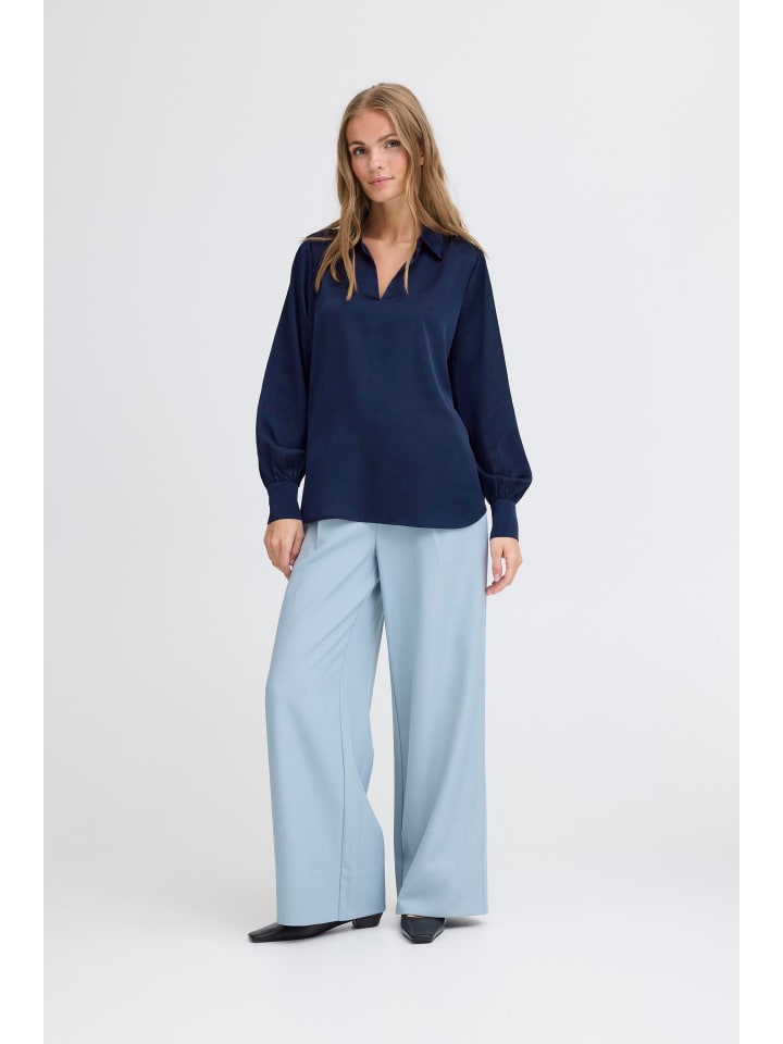 Langarm - Hemd IHSTORMY Regular fit in Navy Blazer