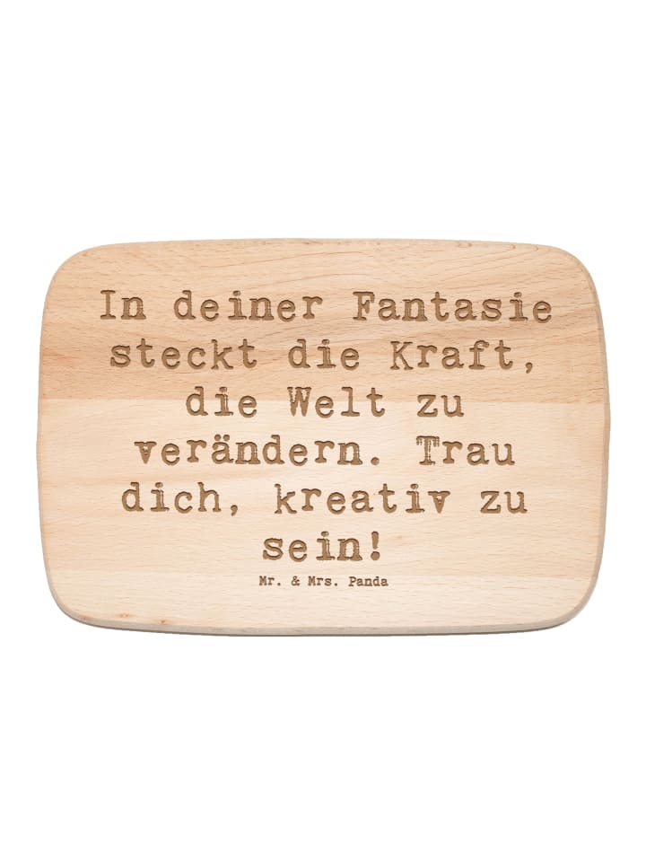 Servierbrett Spruch Die Freude an der Kreativit... in Transparent