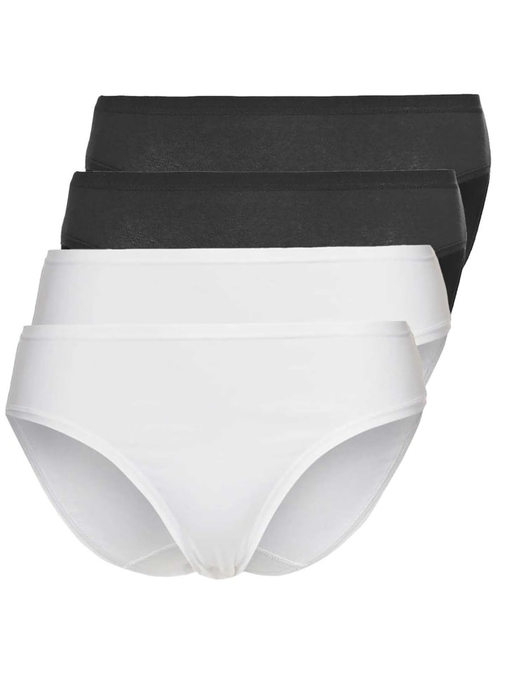 4er Sparpack Slip Mini in schwarz weiß