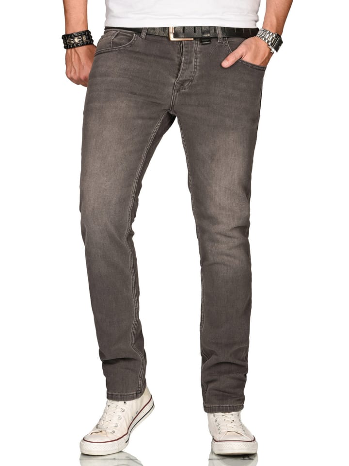 Jeans A. Salvarini Herren Jeans Blau Multi AS080-AS086 in Grau