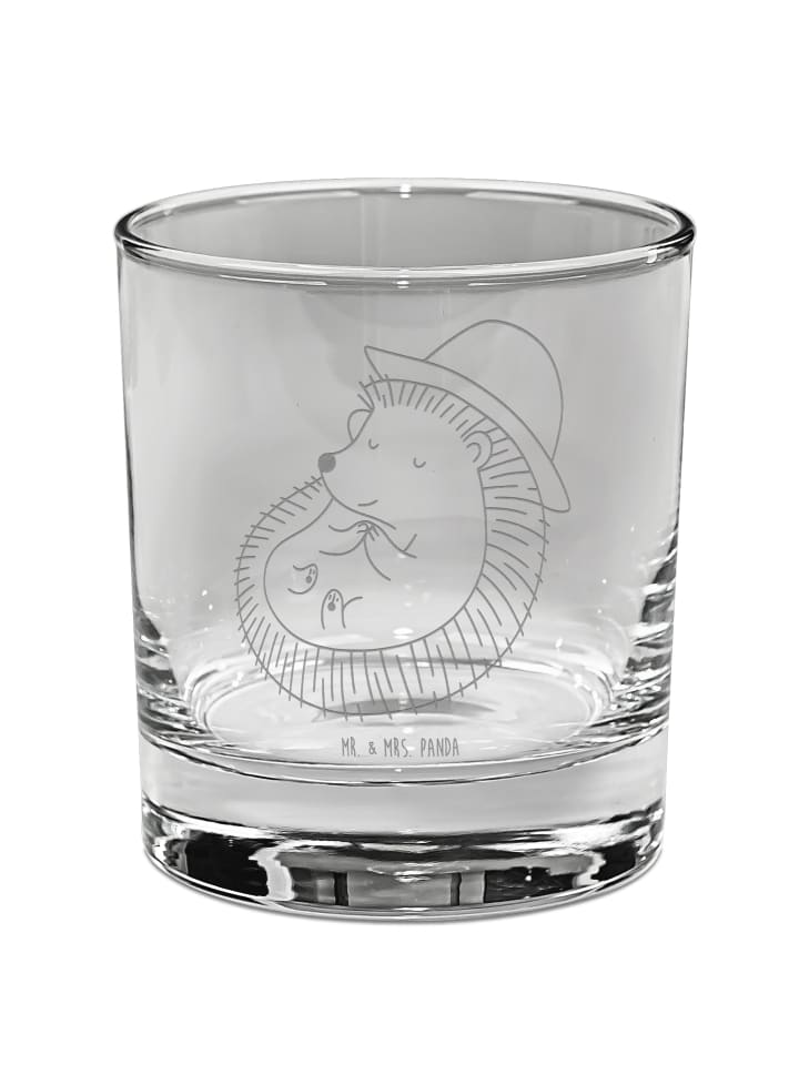 Whiskey Glas Igel Beten ohne Spruch in Transparent
