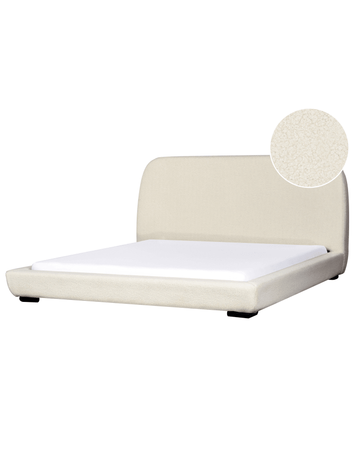 2-tlg Doppelbett ROISEL in Beige/Schwarz
