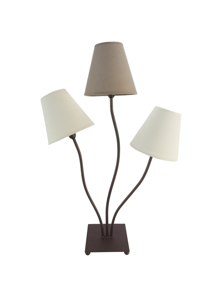 Tischleuchte "BOHO" in beige - (L)16 cm x (B)41 cm x (H)67 cm