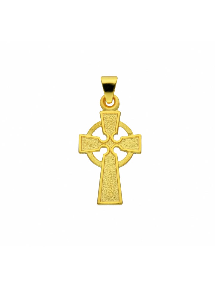 Damen & Herren 585 Gold Kreuz Anhänger in gold
