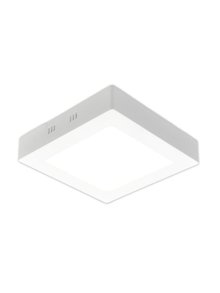 LED Aufbauleuchte "DIMPLEX" in weiß - (L)30 cm x (B)30 cm x (H)3.5 cm - EEK F