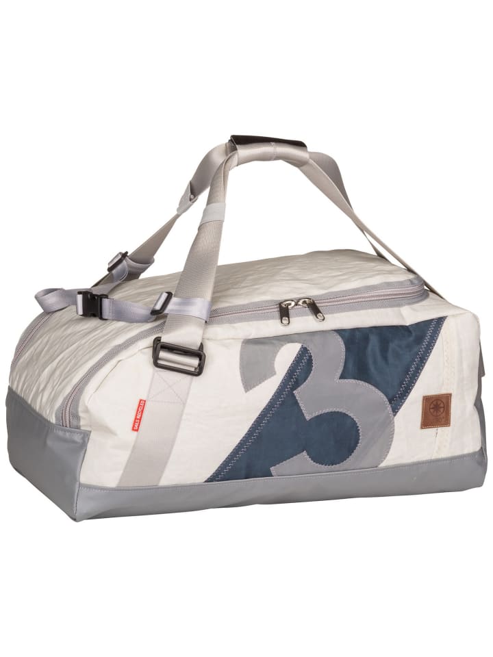 Sporttasche Container XL in Balken Vintage/Zahl Hellgrau