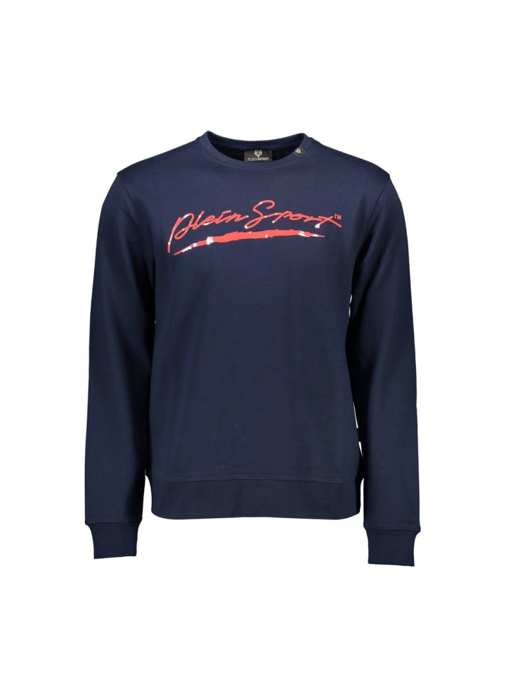 Blau Baumwolle Herren Sweatshirt
