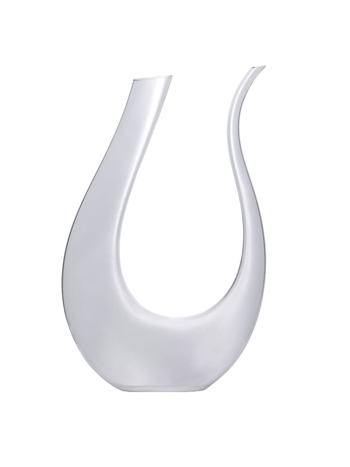 Wein Dekanter in U-Form Glas 750 ml Weinkaraffe Dekantierer in Klar
